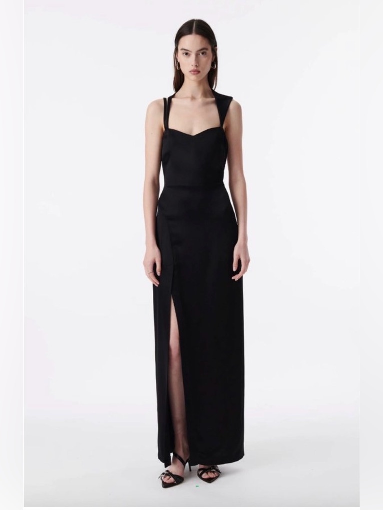 Nwt Iro Paris Black Asymmetrical Cutout Maxi Dress